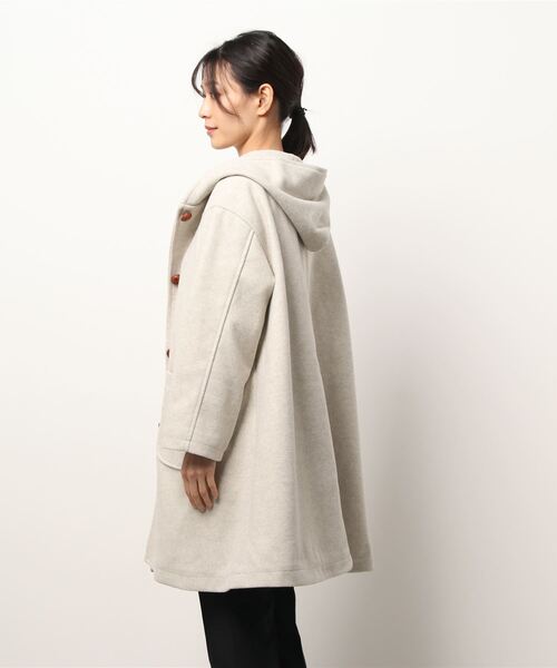 Samansa Mos2（サマンサ モスモス）の「ウーリーライクフード付コート（その他アウター・レディース・ベージュ/イエロー/チャコール/キナリ・ﾌﾘ-）」の5枚目の写真