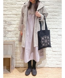 ウーリーライクフード付コート