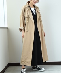 blanc basque | 【Pearlbutton】２素材ビッグ羽織コート(トレンチコート)