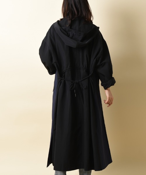 blanc basque（ブランバスク）の「【Pearlbutton】２素材ビッグ羽織コート（トレンチコート・レディース・ベージュ/ブラック/カーキ・FREE）」の19枚目の写真