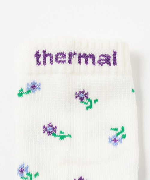 BEAMS BOY（ビームスボーイ）の「ROSTER SOX × BEAMS BOY / フラワーサーマル ソックス（ソックス/靴下・レディース・ホワイト/サックスブルー・ONE SIZE）」の4枚目の写真