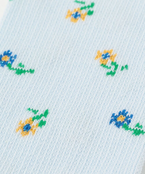 BEAMS BOY（ビームスボーイ）の「ROSTER SOX × BEAMS BOY / フラワーサーマル ソックス（ソックス/靴下・レディース・ホワイト/サックスブルー・ONE SIZE）」の7枚目の写真