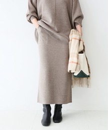 SLOBE IENA | ウォッシャブルウールニットスカート【ウエストゴム/手洗い可能】◆(スカート)