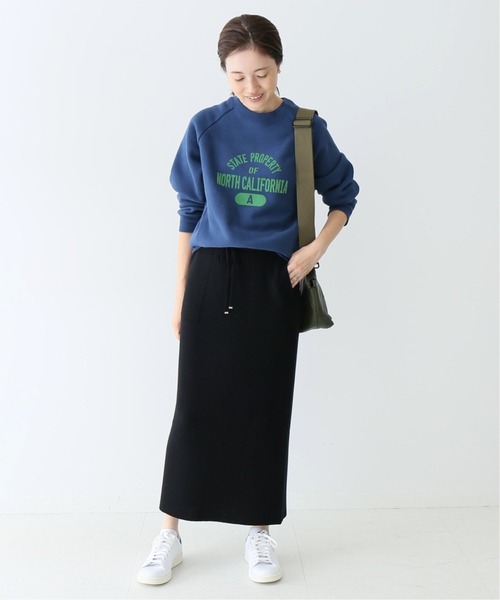 SLOBE IENA（スローブイエナ）の「ウォッシャブルウールニットスカート【ウエストゴム/手洗い可能】◆（スカート・レディース・ブラック/ベージュ・38/36）」の7枚目の写真