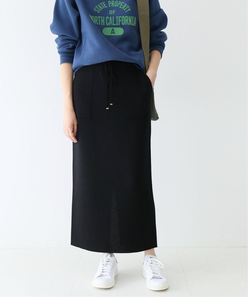 SLOBE IENA（スローブイエナ）の「ウォッシャブルウールニットスカート【ウエストゴム/手洗い可能】◆（スカート・レディース・ブラック/ベージュ・38/36）」の22枚目の写真