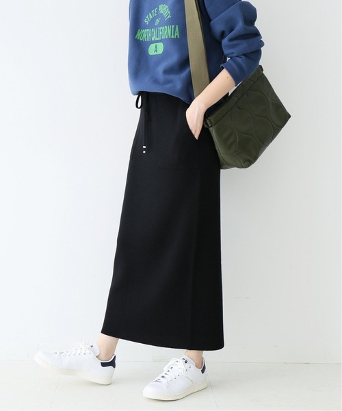 SLOBE IENA（スローブイエナ）の「ウォッシャブルウールニットスカート【ウエストゴム/手洗い可能】◆（スカート・レディース・ブラック/ベージュ・38/36）」の11枚目の写真