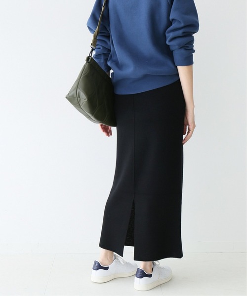 SLOBE IENA（スローブイエナ）の「ウォッシャブルウールニットスカート【ウエストゴム/手洗い可能】◆（スカート・レディース・ブラック/ベージュ・38/36）」の14枚目の写真