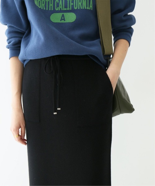 SLOBE IENA（スローブイエナ）の「ウォッシャブルウールニットスカート【ウエストゴム/手洗い可能】◆（スカート・レディース・ブラック/ベージュ・38/36）」の18枚目の写真