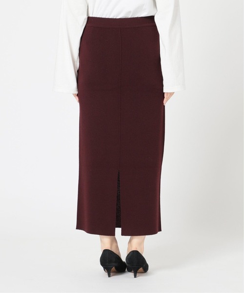 SLOBE IENA（スローブイエナ）の「ウォッシャブルウールニットスカート【ウエストゴム/手洗い可能】◆（スカート・レディース・ブラック/ベージュ・38/36）」の9枚目の写真