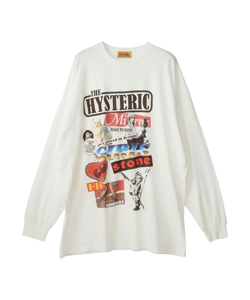HYSTERIC GLAMOUR（ヒステリックグラマー）の「GIRLS STONE オーバーサイズTシャツ（Tシャツ/カットソー・レディース・ホワイト/パープル/グレー・FREE）」の2枚目の写真