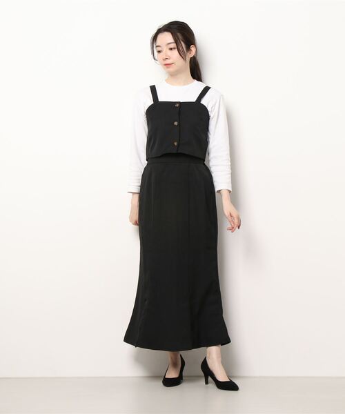 CECIL McBEE(セシルマクビー)の「ビスチェ&マーメードスカートセットアップ(ジャンパースカート・レディース・ブラック/アイボリー・MEDIUM/LARGE)」の5枚目の写真