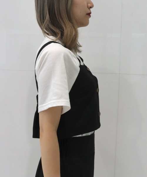 CECIL McBEE(セシルマクビー)の「ビスチェ&マーメードスカートセットアップ(ジャンパースカート・レディース・ブラック/アイボリー・MEDIUM/LARGE)」の7枚目の写真