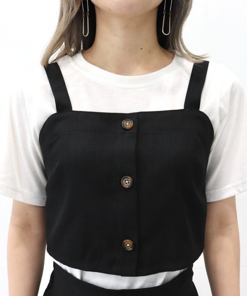 CECIL McBEE(セシルマクビー)の「ビスチェ&マーメードスカートセットアップ(ジャンパースカート・レディース・ブラック/アイボリー・MEDIUM/LARGE)」の6枚目の写真