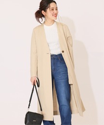 Simplicite | リネンレーヨンVネックコート◆(ノーカラーコート)