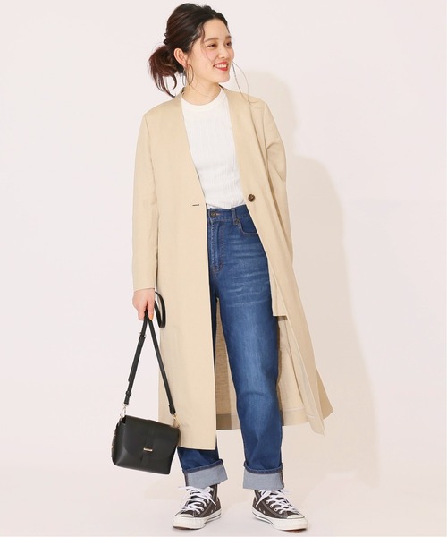 Simplicite（サンプリシテ）の「リネンレーヨンVネックコート