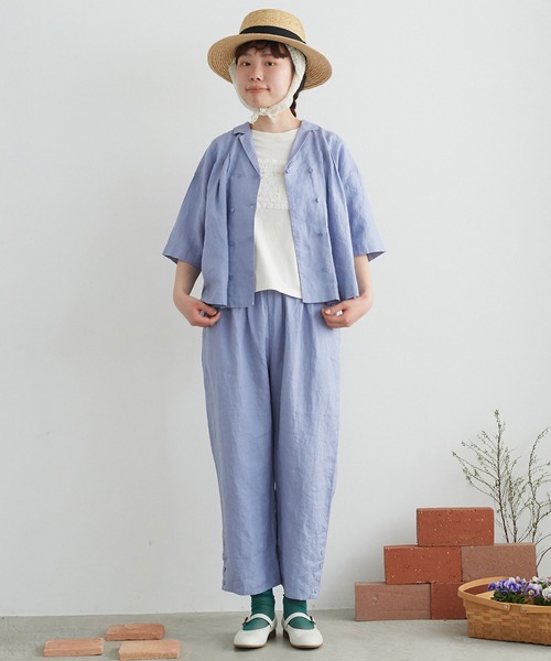 chambre de charme(シャンブルドゥシャーム)の「●cdc 14リネン ボタンパンツ(その他パンツ・レディース・パープル/ブラック/チェック・FREE)」の11枚目の写真