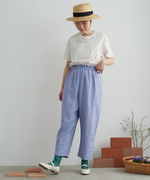 chambre de charme(シャンブルドゥシャーム)の「●cdc 14リネン ボタンパンツ(その他パンツ・レディース・パープル/ブラック/チェック・FREE)」の16枚目の写真