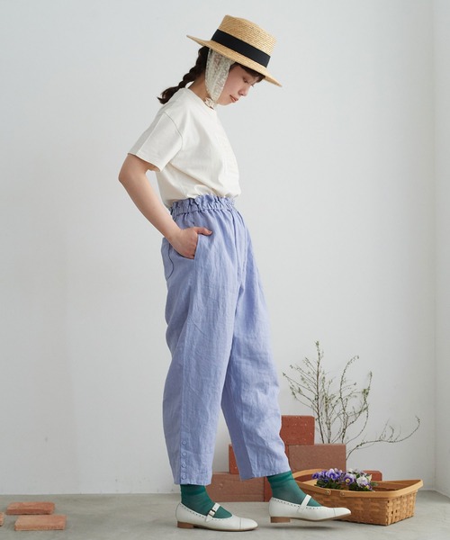 chambre de charme(シャンブルドゥシャーム)の「●cdc 14リネン ボタンパンツ(その他パンツ・レディース・パープル/ブラック/チェック・FREE)」の19枚目の写真