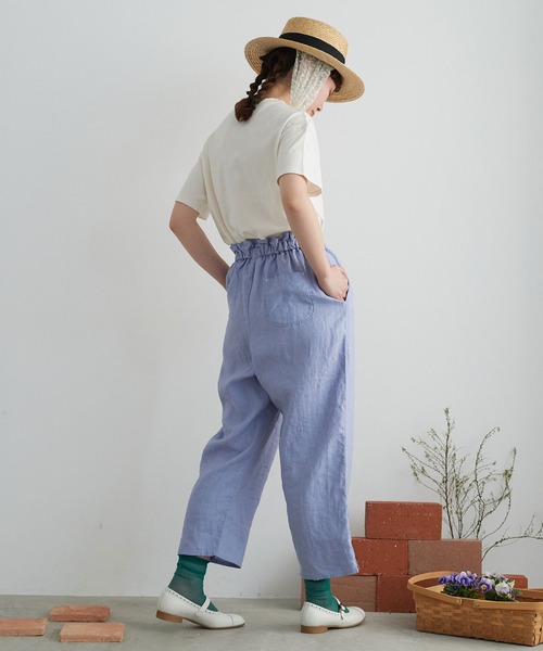 chambre de charme(シャンブルドゥシャーム)の「●cdc 14リネン ボタンパンツ(その他パンツ・レディース・パープル/ブラック/チェック・FREE)」の20枚目の写真