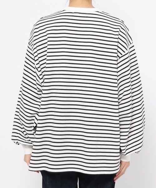 PAGEBOY（ページボーイ）の「ボーダーボリュームスリーブプルオーバー（Tシャツ/カットソー・レディース・マルチ/オフホワイト・FREE）」の12枚目の写真