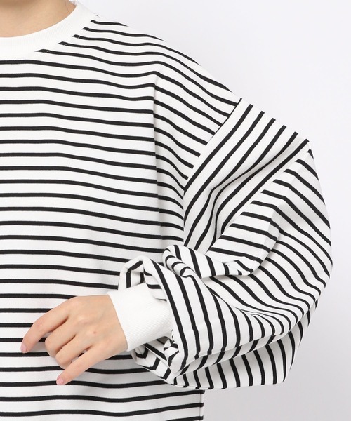 PAGEBOY（ページボーイ）の「ボーダーボリュームスリーブプルオーバー（Tシャツ/カットソー・レディース・マルチ/オフホワイト・FREE）」の14枚目の写真