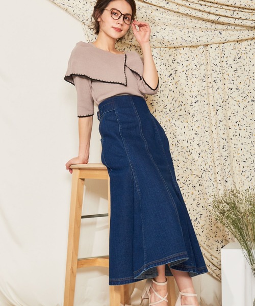 ノエラ、配色ステッチニット NOELA（ノエラ）の「配色ステッチニット（ニット/セーター）」 - WEAR