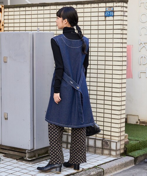 FREAK'S STORE(フリークスストア)の「エプロンベスト(ベスト・レディース・ブラック/オフホワイト/オリーブ/サックスブルー/ネイビー・フリ-)」の15枚目の写真