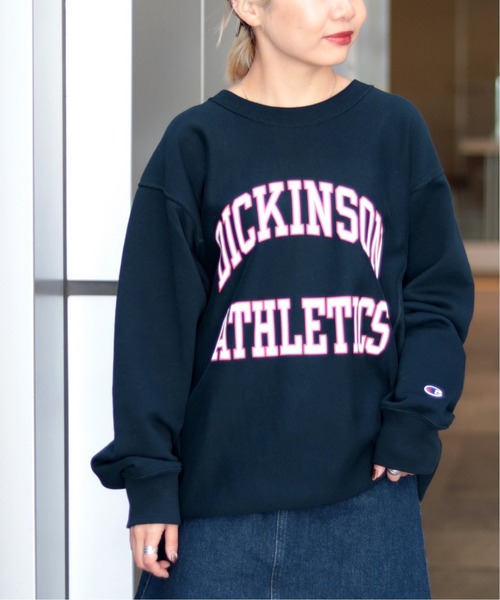 Champion(チャンピオン)の「【Champion/チャンピオン】reverse weave crew neck sweat(スウェット・レディース・ホワイト/ブラック/ネイビー・FREE)」の3枚目の写真