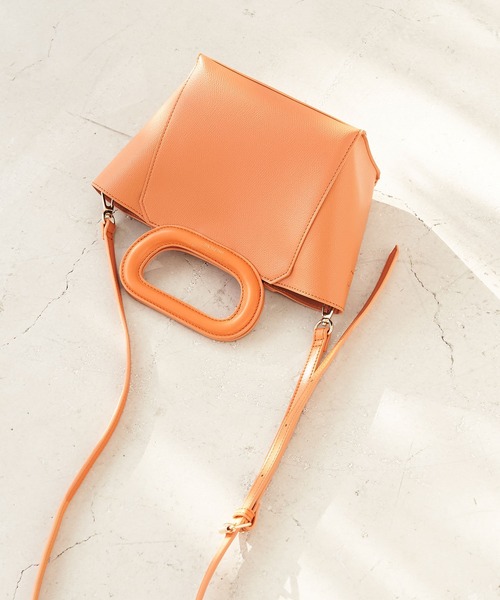 ROPE' PICNIC(ロペピクニック)の「オーバルハンドルミニトート&ショルダーバッグ(ショルダーバッグ・レディース・ブラック/キナリ/グリーン系その他/オレンジ・FREE)」の1枚目の写真