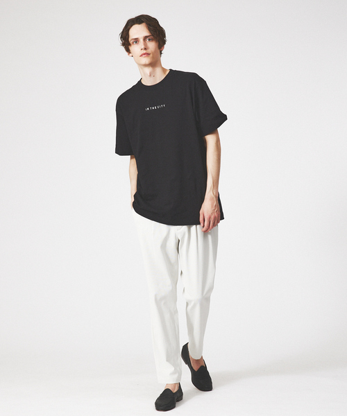 ABAHOUSE(アバハウス)の「【IN THE CITY】スモール ロゴTシャツ(Tシャツ/カットソー・メンズ・ホワイト/ブラック/パープル/ブルー/グレイッシュブルー/ピンク/ベージュ・44/46/48)」の8枚目の写真