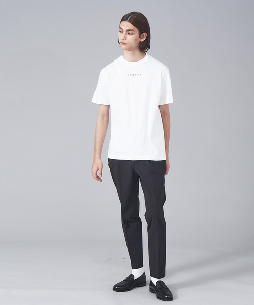 ABAHOUSE(アバハウス)の「【IN THE CITY】スモール ロゴTシャツ(Tシャツ/カットソー・メンズ・ホワイト/ブラック/パープル/ブルー/グレイッシュブルー/ピンク/ベージュ・44/46/48)」の19枚目の写真