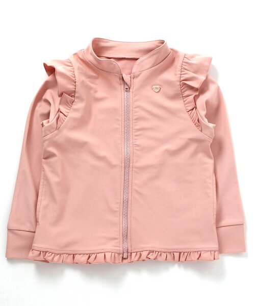 apres les cours（アプレレクール）の「肩フリルラッシュガード（ラッシュガード・キッズ・ピンク/アイボリー・140/80/130/100/90/120/110）」の10枚目の写真