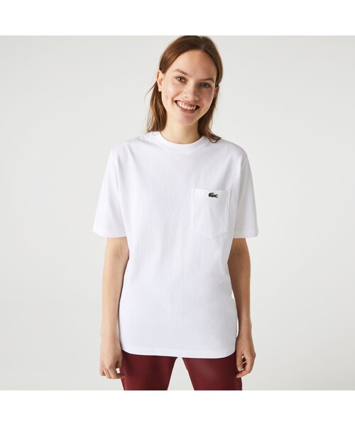 ★LACOSTE★ポケット コットン Tシャツ セール】ラコステライブ バックプリントポケットTシャツ(T