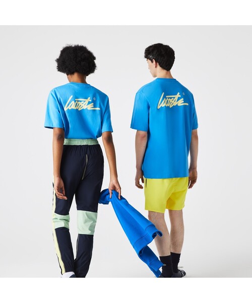 LACOSTE L!VE（ラコステライブ）の「ラコステライブ バックプリントポケットTシャツ（Tシャツ/カットソー・メンズ・ブラック/ホワイト/グレー/スカイブルー・L/S/M/LL/XS）」の8枚目の写真