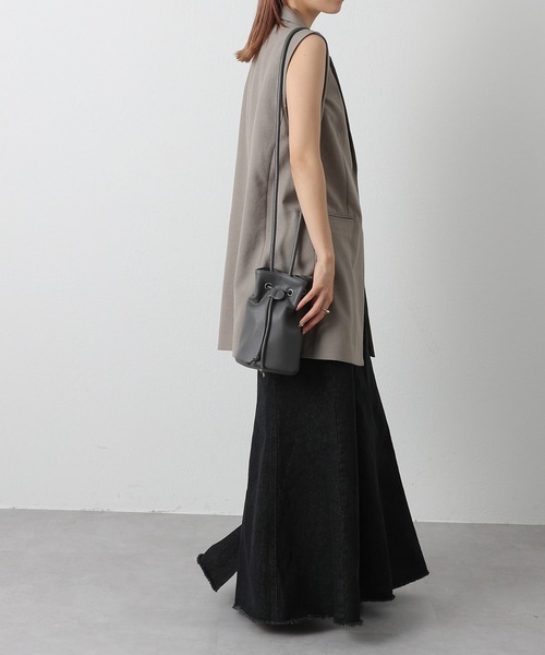 COLONY 2139(コロニートゥーワンスリーナイン)の「巾着ショルダーバッグ/ユニセックス(ショルダーバッグ・メンズ・グレー/ブラック・FREE)」の8枚目の写真