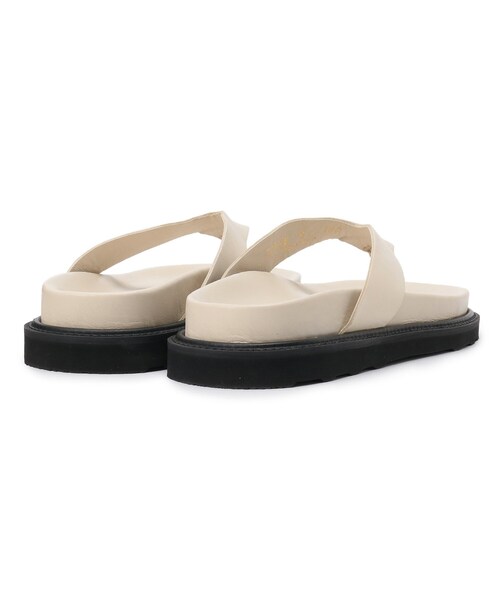 【未使用】CAMINANDO カミナンド トングサンダル 本革 ホワイト CAMINANDO カミナンド トングサンダル レザー ホワイト サイズ6