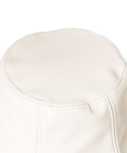 14+(イチヨンプラス)の「レザーチューリップバケットハット(ハット・レディース・オフホワイト/ブラック・FREE)」の7枚目の写真