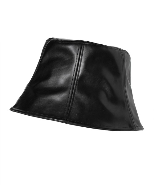 14+(イチヨンプラス)の「レザーチューリップバケットハット(ハット・レディース・オフホワイト/ブラック・FREE)」の11枚目の写真
