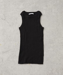 PUAL CE CIN | 針抜きリブ アメリカンスリーブタンクトップ(タンクトップ)