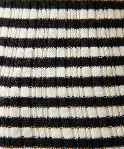 PUAL CE CIN（ピュアルセシン）の「針抜きリブ アメリカンスリーブタンクトップ（タンクトップ・レディース・ブラック/グレー/オフホワイト/ブラック×ホワイト・FREE）」の12枚目の写真