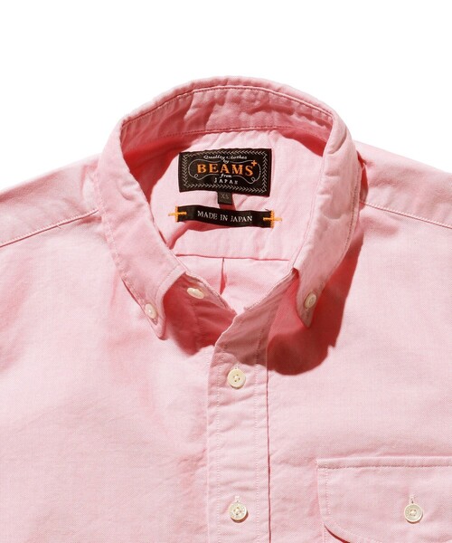 BEAMS PLUS（ビームスプラス）の「オックスフォード ショートスリーブ ボタンダウン シャツ（シャツ/ブラウス・メンズ・イエロー/ピンク/サックスブルー/ホワイト・X-LARGE/LARGE/MEDIUM/SMALL/X-SMALL）」の22枚目の写真