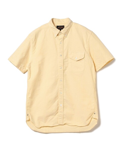 BEAMS PLUS（ビームスプラス）の「オックスフォード ショートスリーブ ボタンダウン シャツ（シャツ/ブラウス・メンズ・イエロー/ピンク/サックスブルー/ホワイト・X-LARGE/LARGE/MEDIUM/SMALL/X-SMALL）」の17枚目の写真
