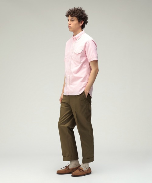 BEAMS PLUS(ビームスプラス)の「【ビームスの百名品】オックスフォード ショートスリーブ ボタンダウン シャツ(シャツ/ブラウス・メンズ・イエロー/ピンク/サックスブルー/ホワイト・X-LARGE/LARGE/MEDIUM/SMALL/X-SMALL)」の8枚目の写真