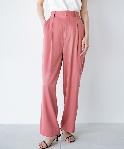 haco!（ハコ）の「脚はすらっと見せつつ気分はルンっと高めてくれる　Tシャツも映える楽ちんカラーパンツ by who made me（その他パンツ・レディース・イエロー/グリーン/ピンク/パープル/ローズ/ライトパープル/スモークピンク/グレイッシュブルー・SMALL/MEDIUM/LARGE/X-LARGE）」の8枚目の写真