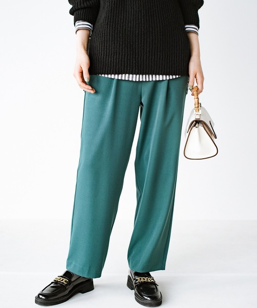 haco!（ハコ）の「脚はすらっと見せつつ気分はルンっと高めてくれる　Tシャツも映える楽ちんカラーパンツ by who made me（その他パンツ・レディース・イエロー/グリーン/ピンク/パープル/ローズ/ライトパープル/スモークピンク/グレイッシュブルー・SMALL/MEDIUM/LARGE/X-LARGE）」の2枚目の写真