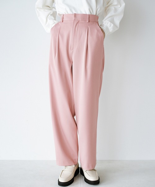 haco!（ハコ）の「脚はすらっと見せつつ気分はルンっと高めてくれる　Tシャツも映える楽ちんカラーパンツ by who made me（その他パンツ・レディース・イエロー/グリーン/ピンク/パープル/ローズ/ライトパープル/スモークピンク/グレイッシュブルー・SMALL/MEDIUM/LARGE/X-LARGE）」の11枚目の写真