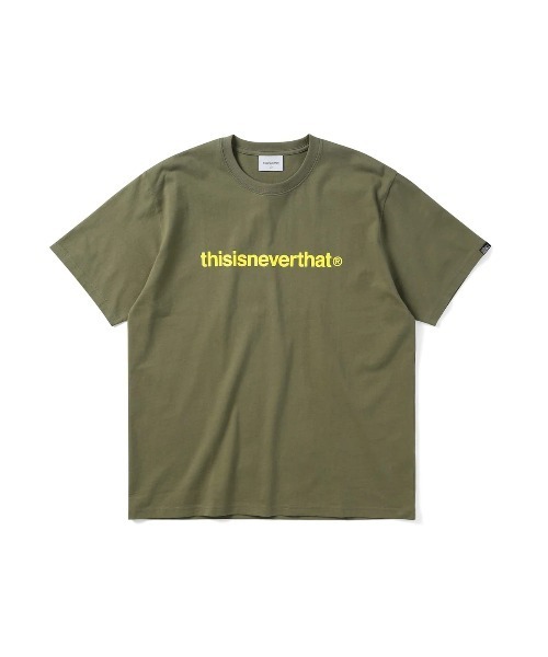 【THISISNEVERTHAT】T-Logo W Tee イエローグリーン thisisneverthat(ディスイズネバーザット)の「T-LOGO TEE(T
