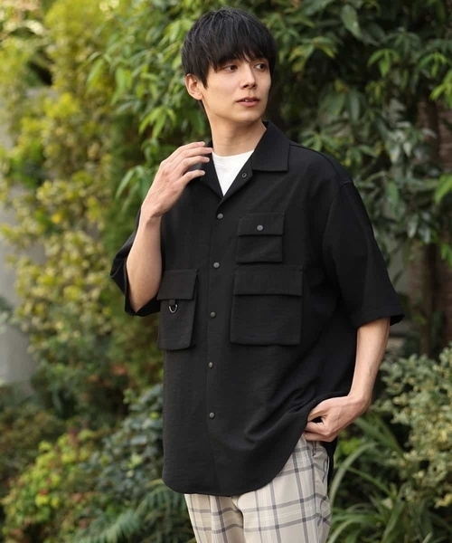 a.v.v（アーヴェヴェ）の「フィッシングワイドシャツ（シャツ/ブラウス・メンズ・ブラック・46/48）」の8枚目の写真