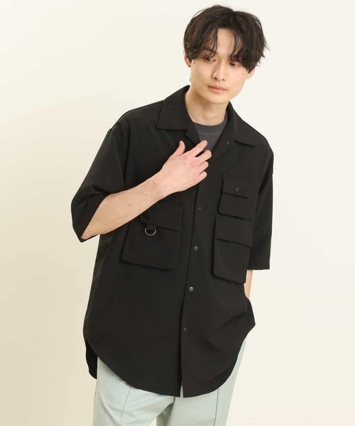 a.v.v（アーヴェヴェ）の「フィッシングワイドシャツ（シャツ/ブラウス・メンズ・ブラック・46/48）」の13枚目の写真