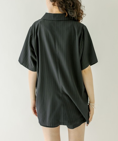 mystic（ミスティック）の「半袖テーラージャケット（テーラードジャケット・レディース・ブラック/ネイビー・FREE）」の16枚目の写真